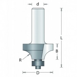 Afrondfrees 134-8 R1,6mm...