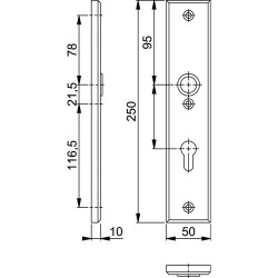 HOPPE LANGSCHILD 2214 250X50 F1