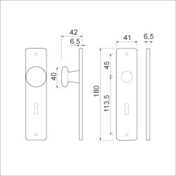 AMI KORTSCHILD 180X41RH GEHEEL BLIND F1