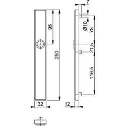 Hoppe veiligheidsmalschild buiten 2278 zonder cilindergat