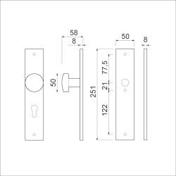 AMI LANGSCHILD 251X50X8 PC72 F1