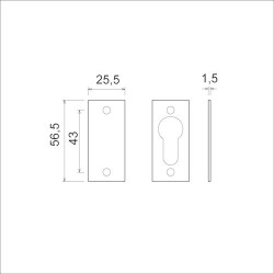 AMI PC-PLAAT 4 57X26X2MM VLAK F2