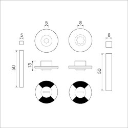 AMI ROOD/WIT PLAATJE 900351 8MM