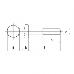 Zeskantbout M10x85mm Staal...