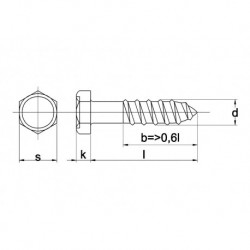 Houtdraadbout 5x40mm RVS A2...