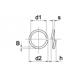 Veerring M3 RVS A4 - 200 stuks