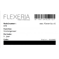 Prepaid code sloteigenaar (voor 5 jaar en per Flexeria product)