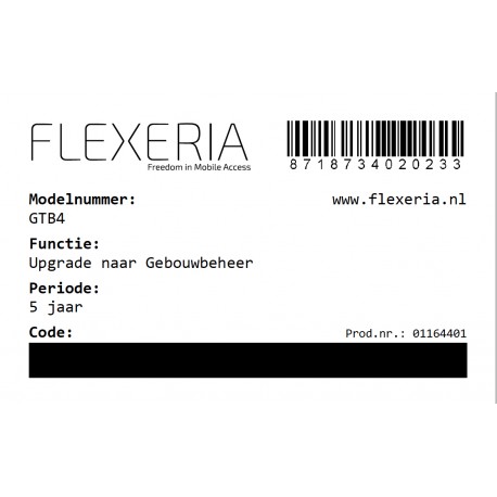Prepaid code gebouwbeheer (v 5 jaar per beheerder) Prepaid code gebouwbeheer (v 5 jaar per beheerder)