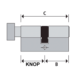 Mauer Standaard Knopcilinder SKG**