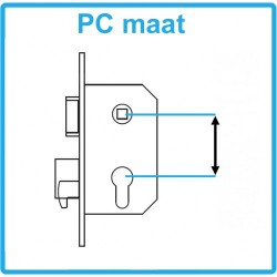 LIPS 2423 Dag- en nachtslot 17T24-60mm PC73 afmetingen