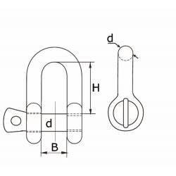 DX D-Sluiting 500 16mm 64x32mm