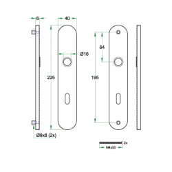 Artitec Universeel Langschild 04001/sl56