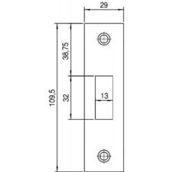 Nemef Sluitplaat P4328/17T Kast RVS