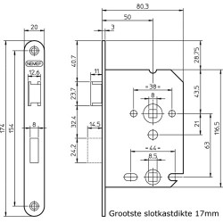 NEMEF WC-SLOT 1264/4U-50MM WC63X8