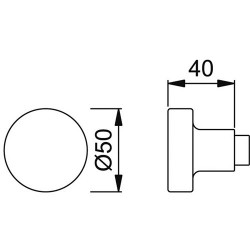 HOPPE KNOPKRUK 58 50MM CIL MODEL GATD F1