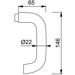 HOPPE DEURKRUK 138L PARIS LICHT GATD F1