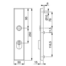 HOPPE LANGSCHILD 2236ZA 250X50 PC55 SKG*** F1