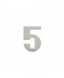 Huisnummer 5 nikkel mat