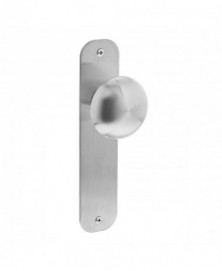 Knop plat blind schild rvs
