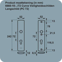 AXA LANGSCHILD SET 6660 PC72 F1 SKG***