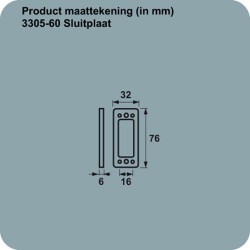 AXA ONDERLEGPLAAT 3305 6MM V RAAMSL