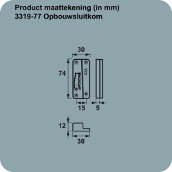 AXA SLUITKOM 3319-77 OPB M VEER LS SKG*