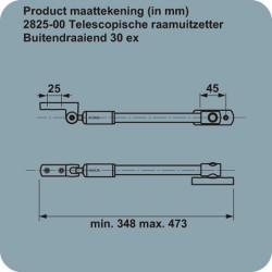 AXA TELEUITZETTER 2825-00 325MM BU RVS