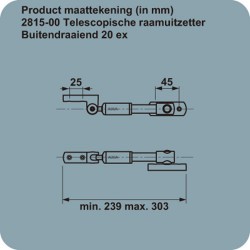 AXA TELEUITZETTER 2815-00 216MM BU GRIJS