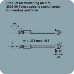 AXA TELEUITZETTER 2826-00 308MM BI GRIJS