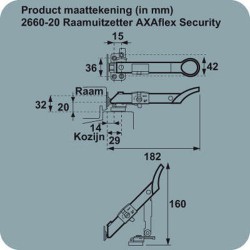 AXAFLEX 2660-20 18CM RVS/ZW AFSLUITB SKG**