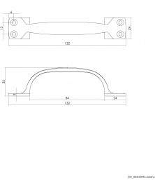 Meubelgreep 130 mm nikkel mat