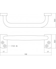 Meubelgreep 120 mm nikkel mat