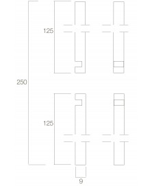 Stangenset deurespagnolet 2 x 125 cm messing ongelakt