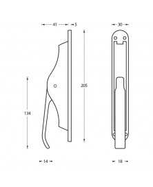 Deurespagnolet chroom