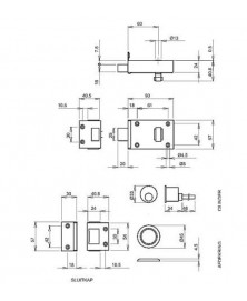 Lips Bijzetoplegslot 1758 met losse buitencilinder D4