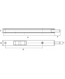 Bascule Kantschuif 600mm/20/16 Recht model