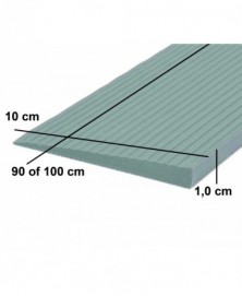 Drempelhulp 1 cm  grijs met...