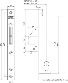 Nemef Smal Loopslot 9621/07-30mm