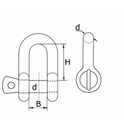 D-SLUITING 500 8MM 5/16 BI 32X16MM VERZ