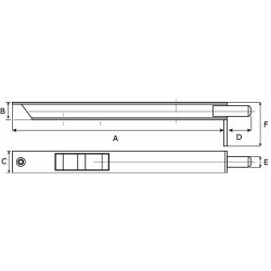 DX KANTSCHUIF KSB22525 225X25 DICHT ALU