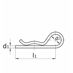 BORGVEER ENKEL 2MM LANG 44MM VERZ 10 STUKS