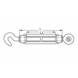 SPANSCHROEF 1480 M8X110 HAAK/OOG VERZ