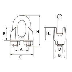 STAALDRAADKLEM 400 5MM M5 BEUGEL VERZ