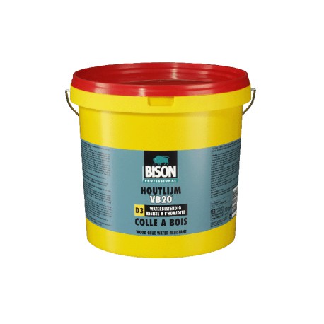 Bison Houtlijm D3 VB22 5000gr Wit (transparant na uitharding)