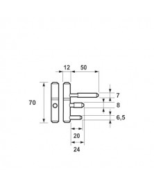 AXA inboorpaumelle 1177 H70 2 stuks