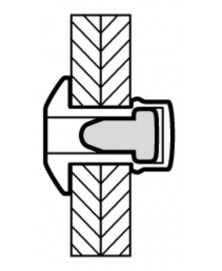 Popnagel Alu/Stl 1201 Dicht 4,8X21mm 250