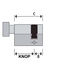 Mauer Halve Knopcilinder 0/30