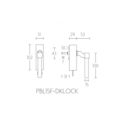 Formani ONE PBL15F-DKLOCK draaikiepgarnituur verkropt - wit