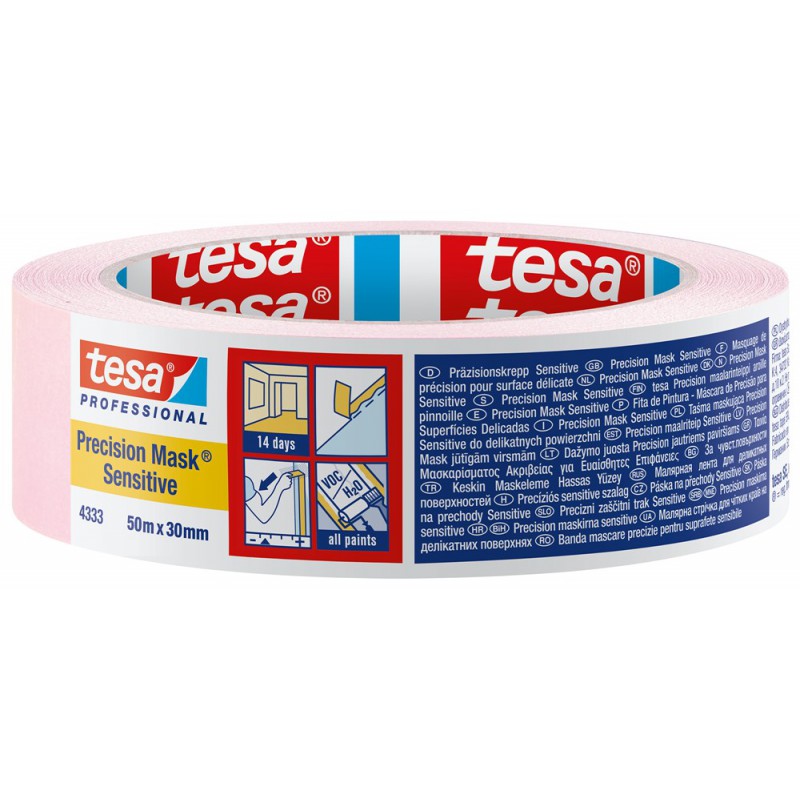 Masque de précision Tesa tape 25 mm x 50 m rose