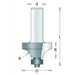 Afrondfrees 75-8 R12,7mm...